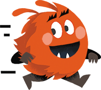 Bazgrak Fryga postać z serii książeczek marki Kapitan Nauka